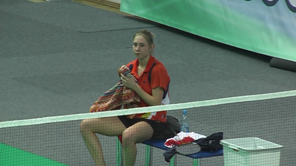 Анастасия Прокопенко(Москва) - в 2-х минутном перерыве матча